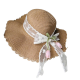  Nón NCC0327 – Nón Cói Đính Hoa Vintage Ngọt Ngào 