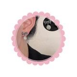  Bông tai TB0404 - nơ hạt châu Thanh Lịch, Nhẹ Tai, Dễ Phối Đồ 