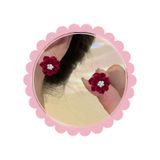  Bông tai TB0405 - hoa đỏ Nổi Bật, Sang Trọng, Tôn Da 