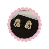  Bông tai TB0412 Hoa Vàng Trắng Vintage – Nữ Tính Nhẹ Nhàng, Phong Cách Hàn 