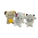  Thú Bông MNG026 25cm Fluffy Trio – Cừu 1, Cừu 2, Chó Đùi Gà | Gấu Bông Mềm Cao Cấp 
