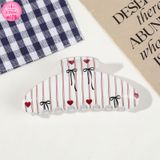  KẸP TÓC TK0319 – HỌA TIẾT NƠ NGỌT NGÀO MÙA GIÁNG SINH ✨ 