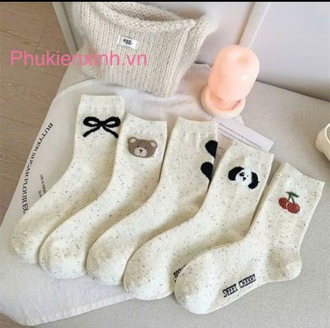  Vớ VV0043 – Dễ Thương, Co Giãn Tốt, Phong Cách Hàn Quốc 