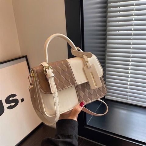  Túi Xách Nữ TXT96 Cao Cấp Phối Màu Hồng Kem 