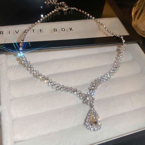  Dây Chuyền Mạ Đá Giọt Nước DC290 