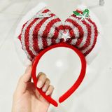  Băng Đô Noel Nơ Kẹo Gậy Lấp Lánh – KT0013 | Phụ Kiện Giáng Sinh Siêu Xinh 