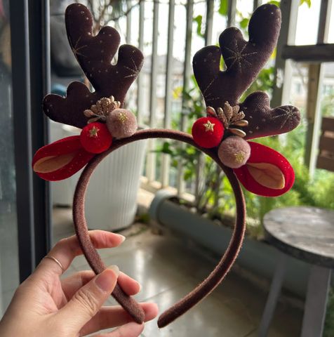  Băng Đô Noel BDD02 – Sừng Tuần Lộc Đỏ Kim Tuyến Siêu Xinh 