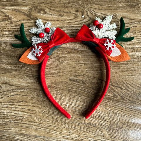  Băng Đô Noel BDD03 – Sừng Tuần Lộc Đỏ Kim Tuyến Siêu Xinh 