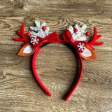  Băng Đô Noel BDD03 – Sừng Tuần Lộc Đỏ Kim Tuyến Siêu Xinh 