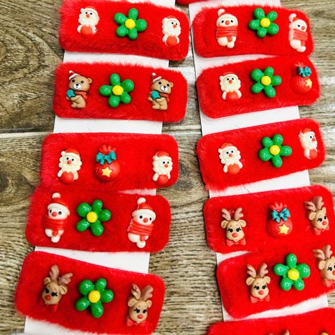  Kẹp Tóc Noel Dễ Thương KTT0017 – Size Lớn | Phiên Bản Đỏ & Trắng Nổi Bật 