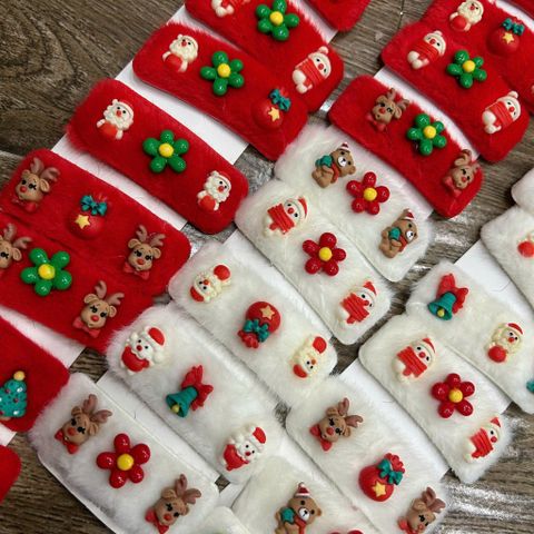  Kẹp Tóc Noel Dễ Thương KTT0017 – Size Lớn | Phiên Bản Đỏ & Trắng Nổi Bật 