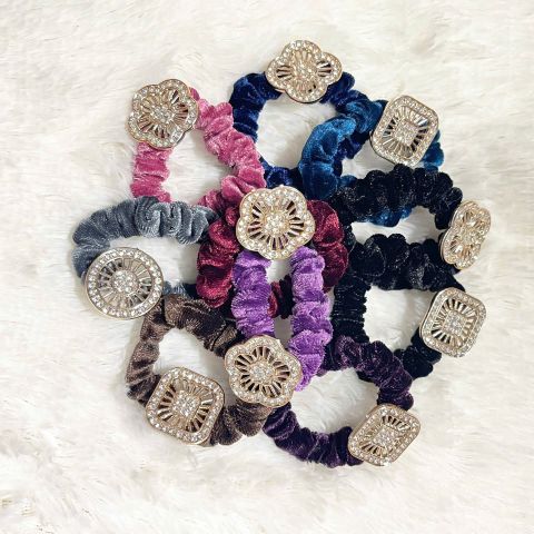  ✨ Cột Tóc Floral Shine CO0256 - Cột Tóc Đính Hoa Đá Nhẹ Nhàng Xinh Xắn 