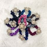  ✨ Cột Tóc Floral Shine CO0256 - Cột Tóc Đính Hoa Đá Nhẹ Nhàng Xinh Xắn 