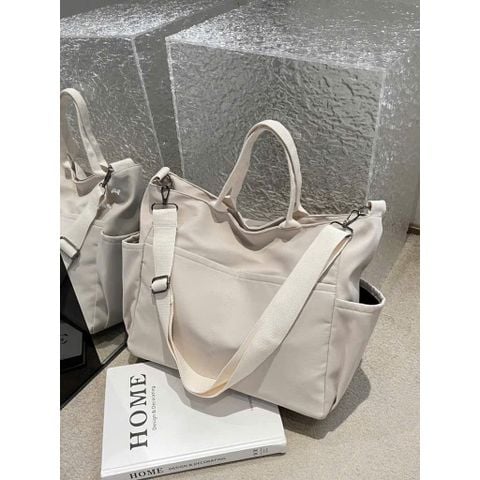  Túi Tote Vải Trắng Kem Đa Năng GX0081 