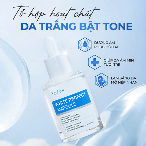  Serum White Perfect Ampoule Tinh Chất Dưỡng Trắng, Cấp Ẩm, Căng Bóng, Trẻ Hóa Toàn Diện 30ml 