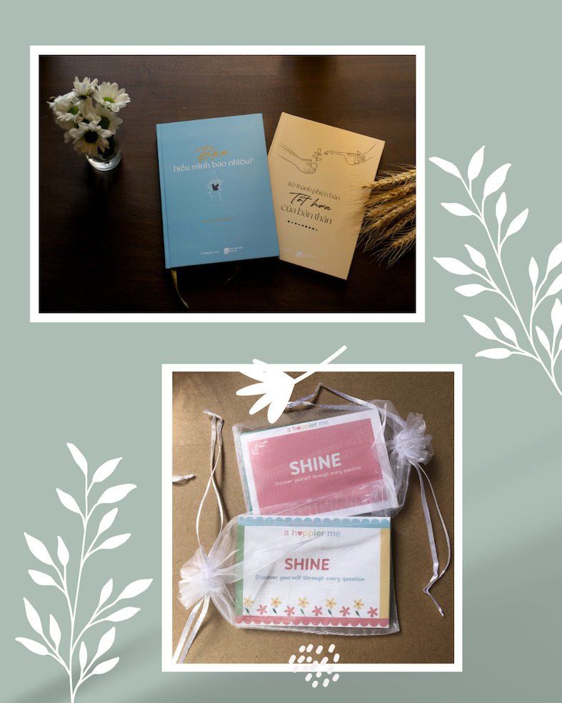 Bộ sổ A Happier Me & Bộ thẻ Shine 1&2