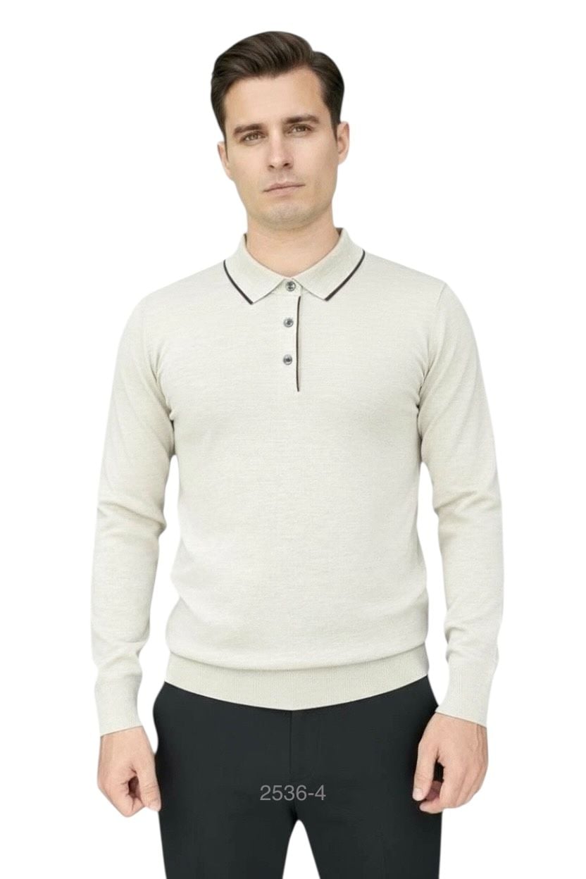 Polo Len Dài Tay 2536-4