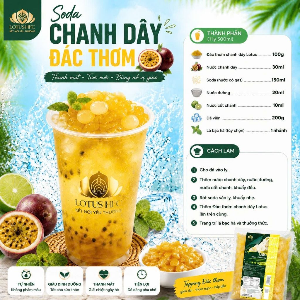 Đác Thơm Chanh Dây Lotus 500g