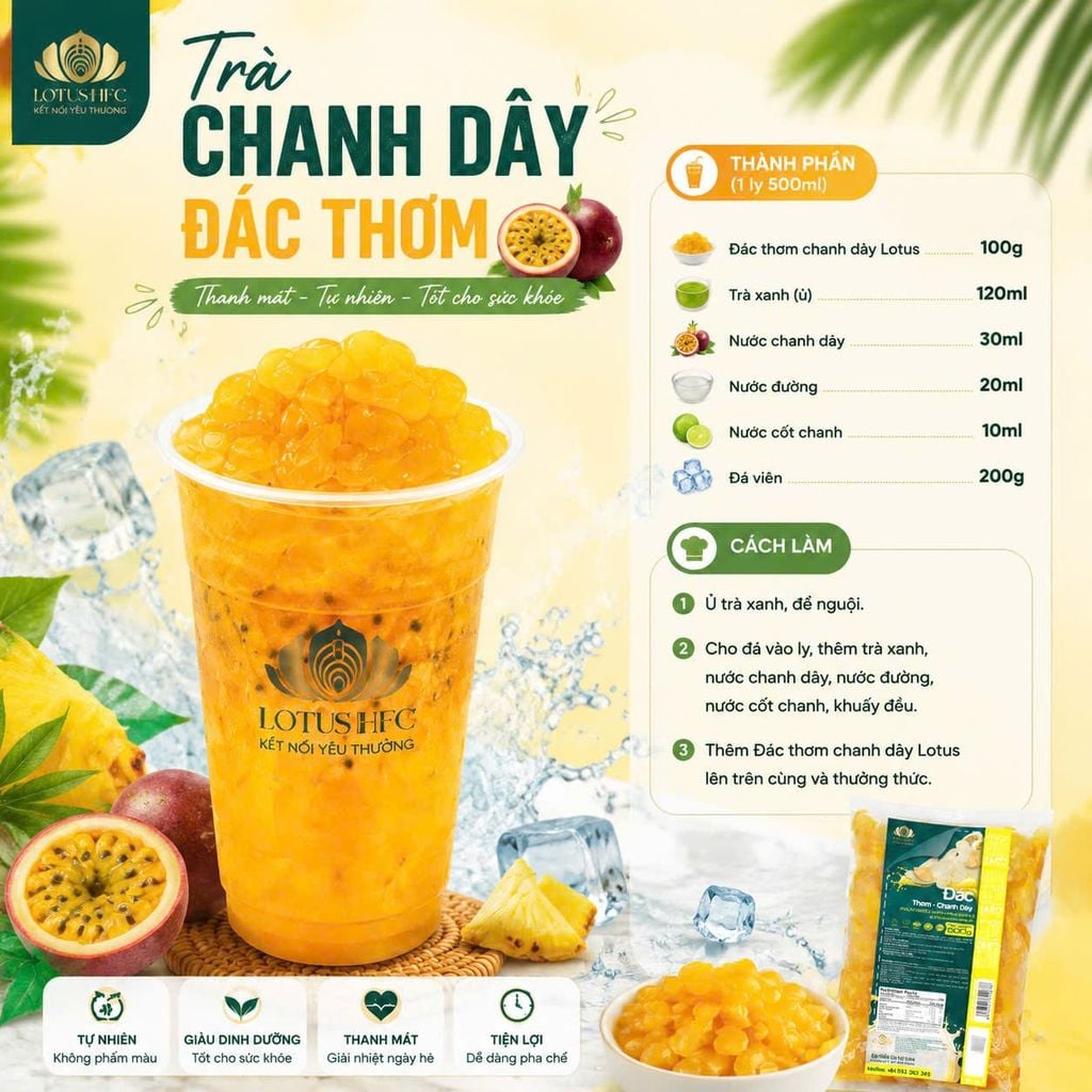 Đác Thơm Chanh Dây Lotus 500g