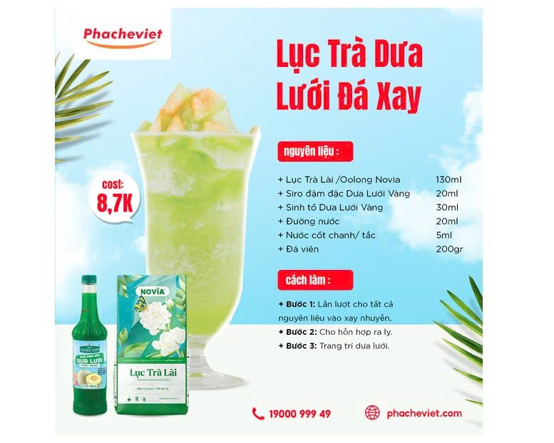 Syrup Goldenfarm Đậm Đặc Dưa Lưới  700ml