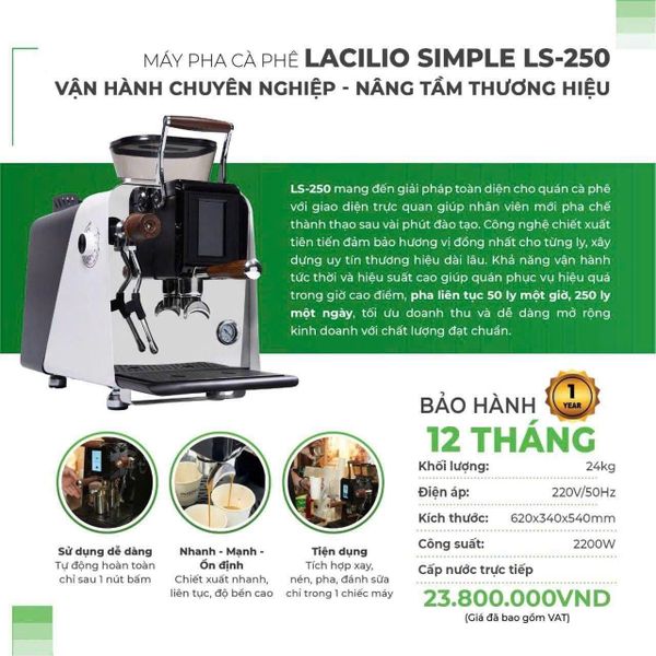 Máy Pha Cà Phê Lacilio Simple LS-250
