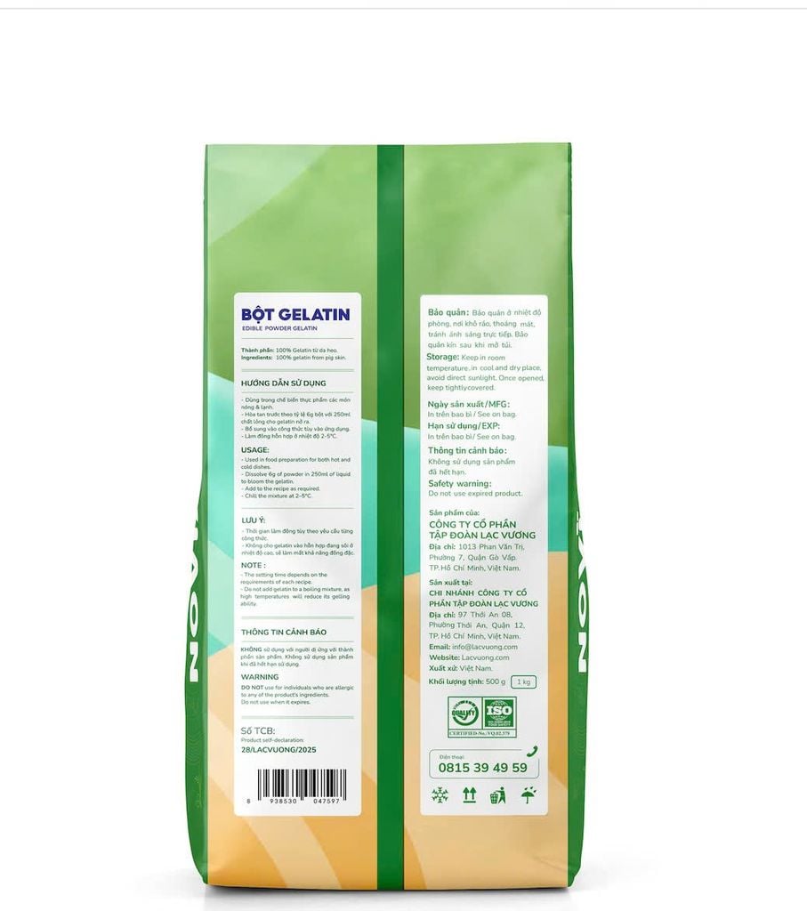 Bột Gelatin Novia 500g