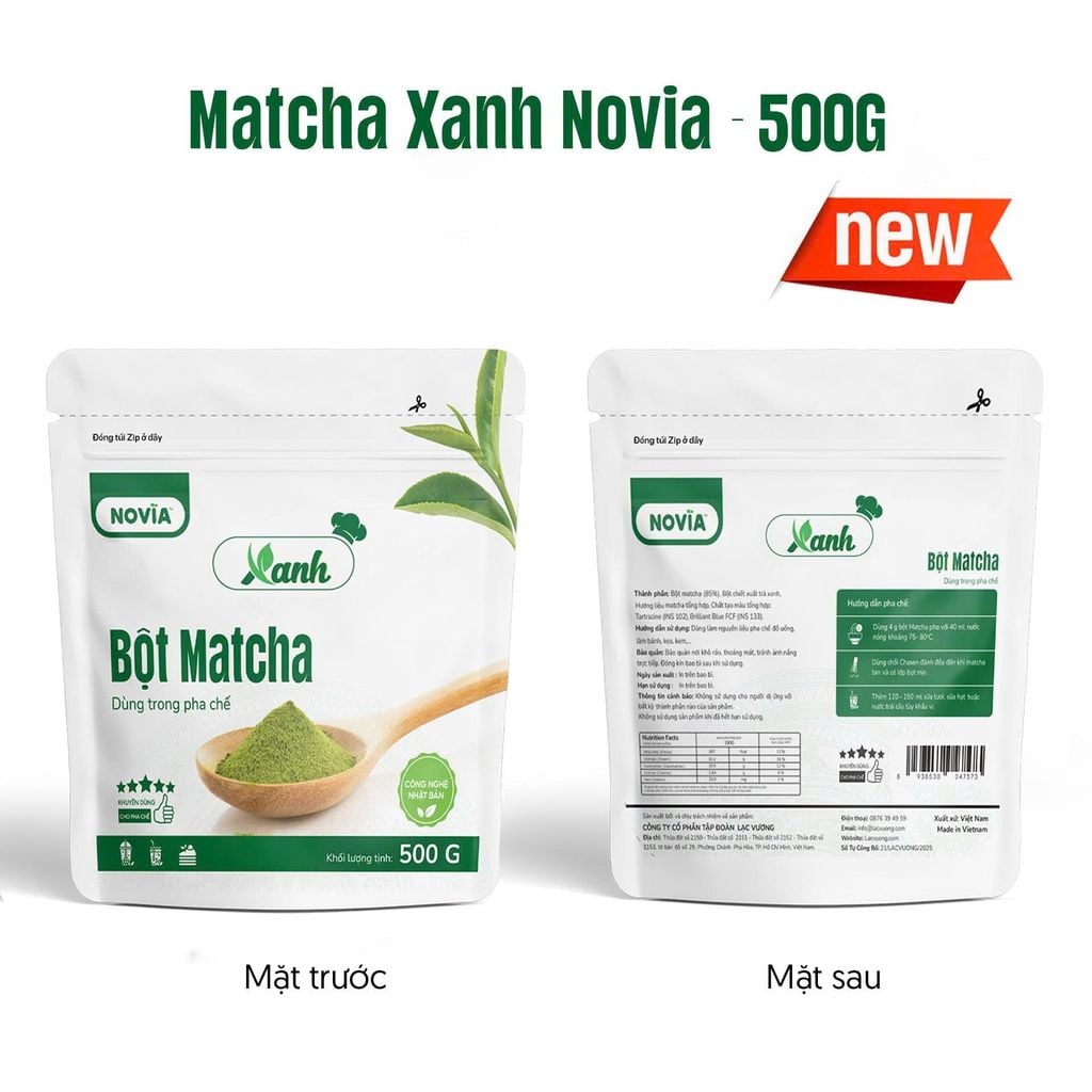 Bột Trà Xanh Matcha Novia Nguyên Chất