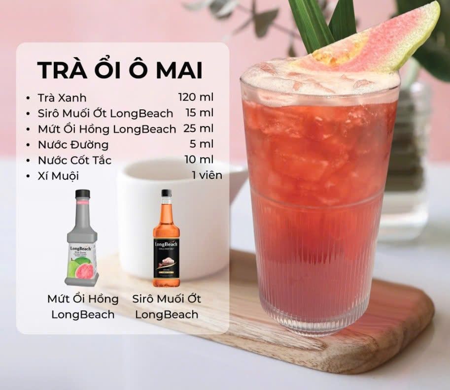 Mứt Longbeach Ổi Hồng Pink Guava 900ml
