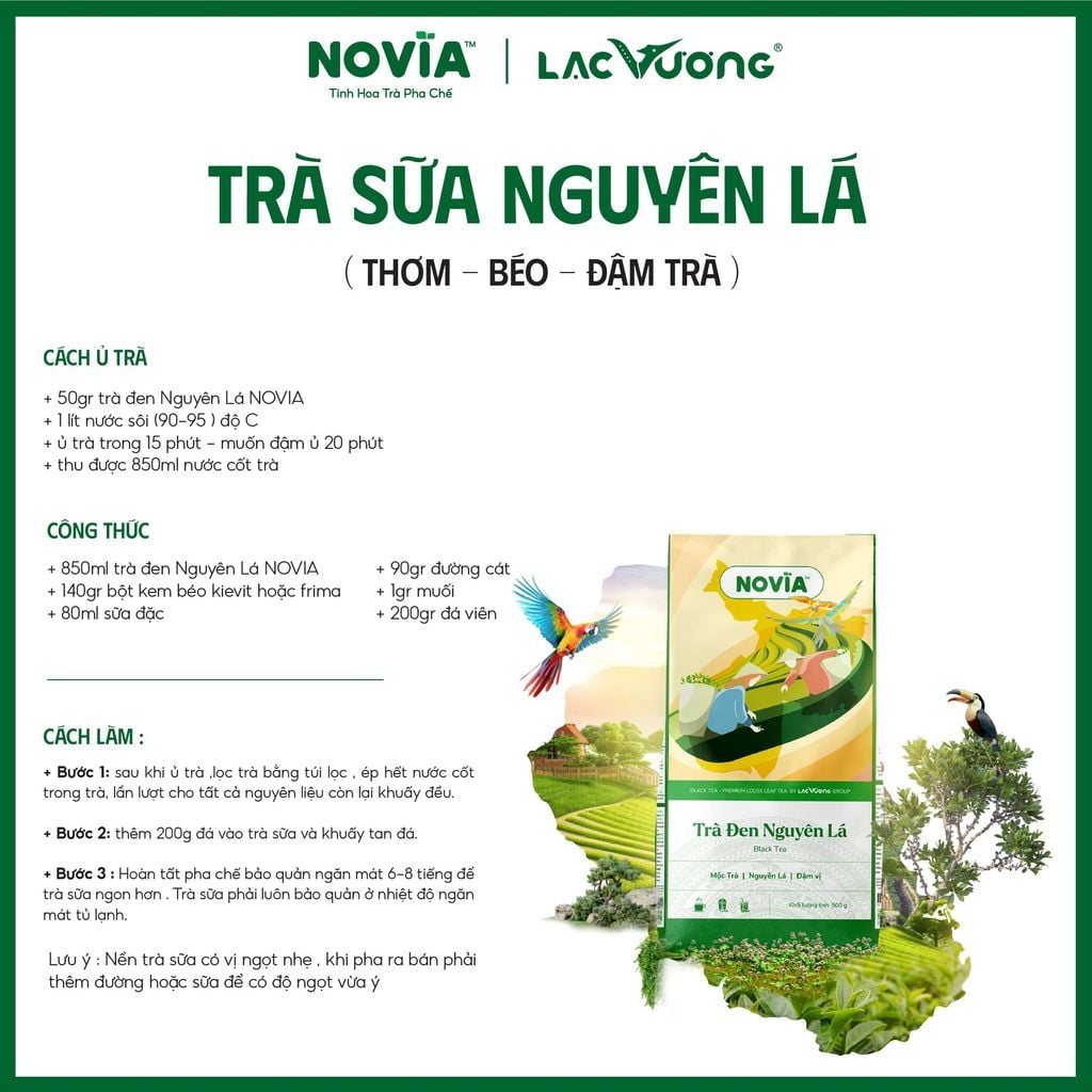 Trà Đen Nguyên Lá Novia