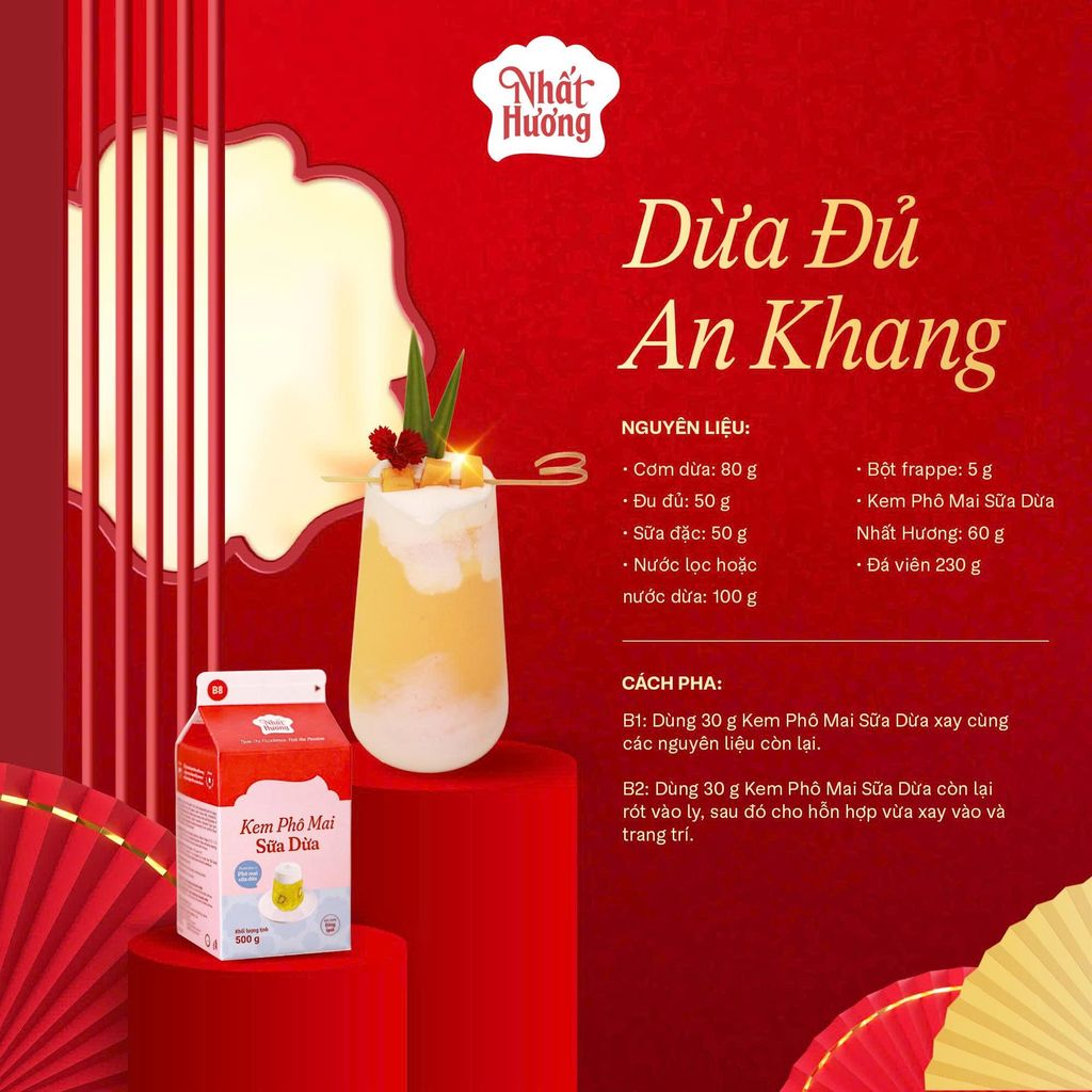Kem Sữa Dừa Phô Mai Nhất Hương 500g