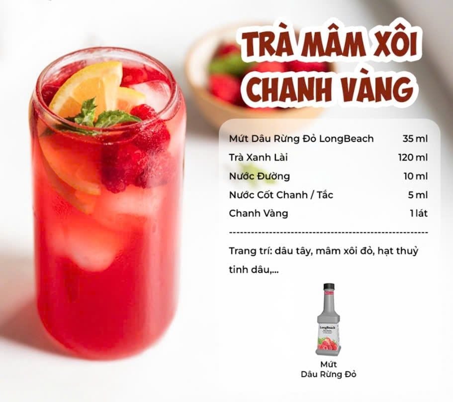 Mứt Longbeach Dâu Rừng Mixed Berries Puree 900ml