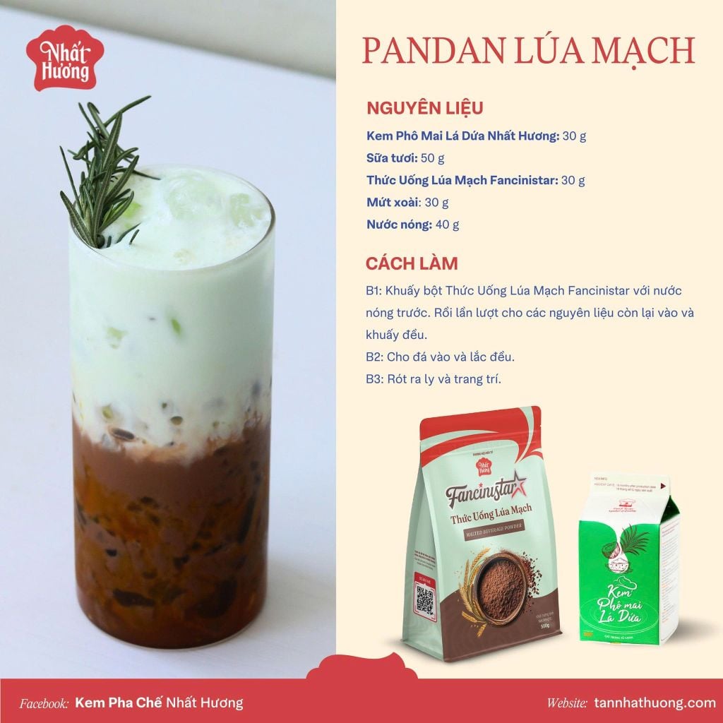 Kem Phô Mai Lá Dứa Nhất Hương 500gr