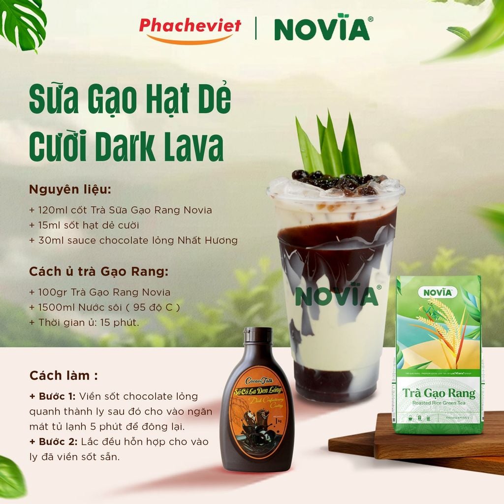 Trà Gạo Rang Novia 500gr