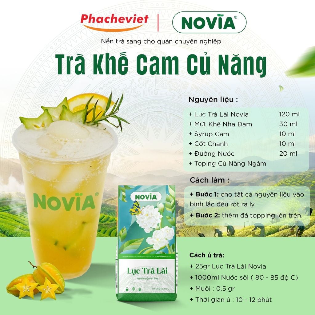 Lục Trà Lài Novia 500g