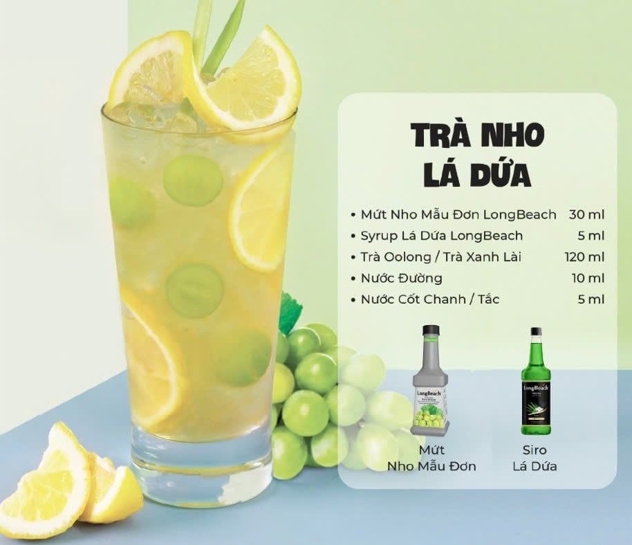 Mứt Longbeach Nho Mẫu Đơn Green Grape Shine Muscat 900ml