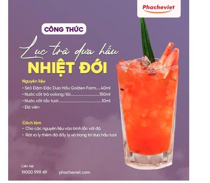 Syrup Goldenfarm Đậm Đặc Dưa Hấu 700ml