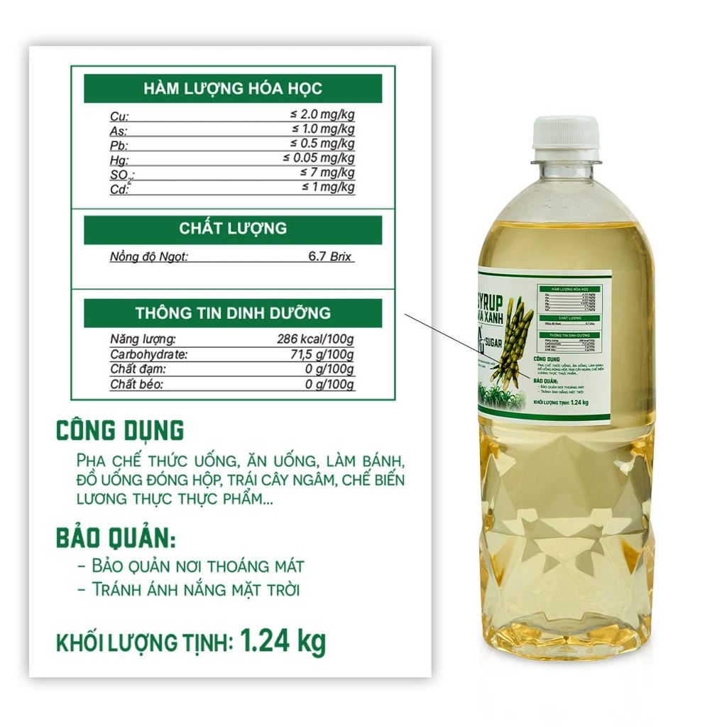 Đường Mía Nước Xanh Au+Sugar 1L