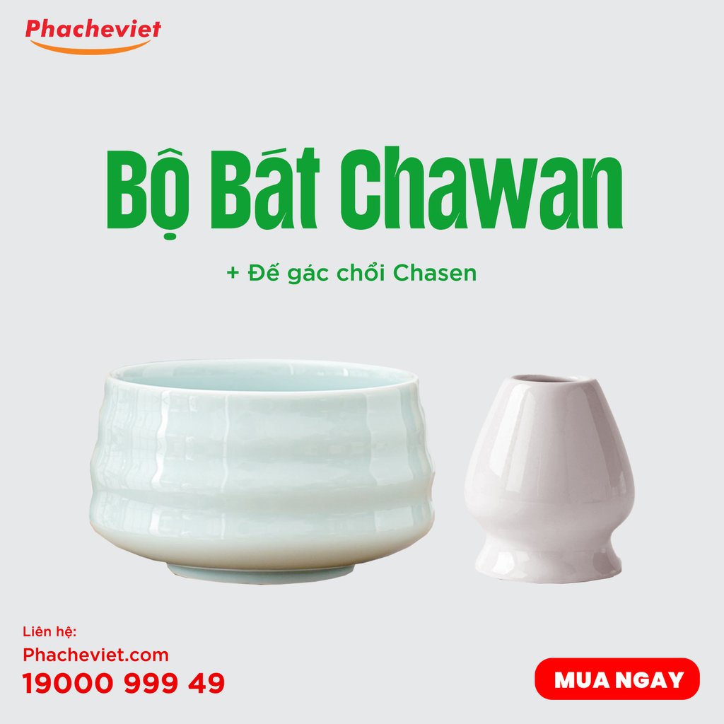 Bộ Dụng Cụ 4 Món Pha Matcha Bằng Sứ Cao Cấp