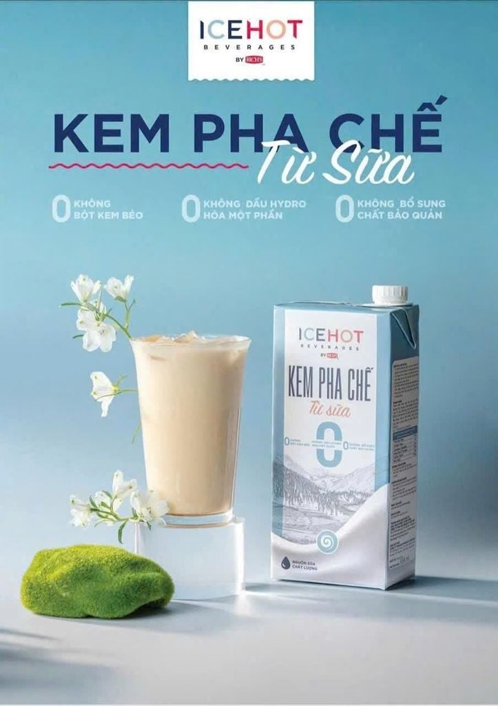 Kem Whipping Cream Professional Icehot 1L Thùng 12 Hộp