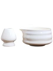 Bát Chawan Và Đế Gác Chổi Chasen Bằng Sứ Màu Ngẫu Nhiên
