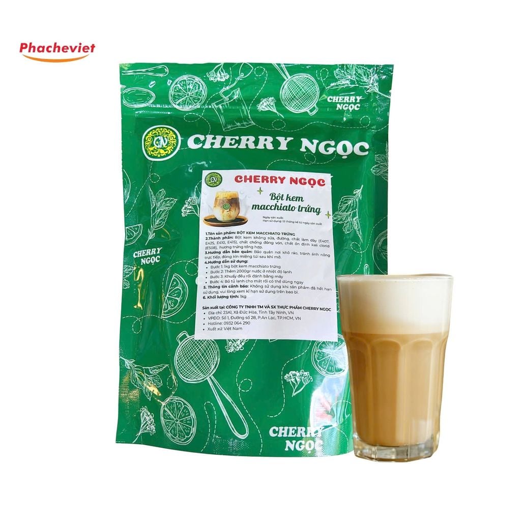 Bột Kem Machiato Cherry Ngọc 1Kg