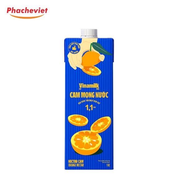 Nước Ép Vfresh Cam 1L  Thùng 12 Hộp