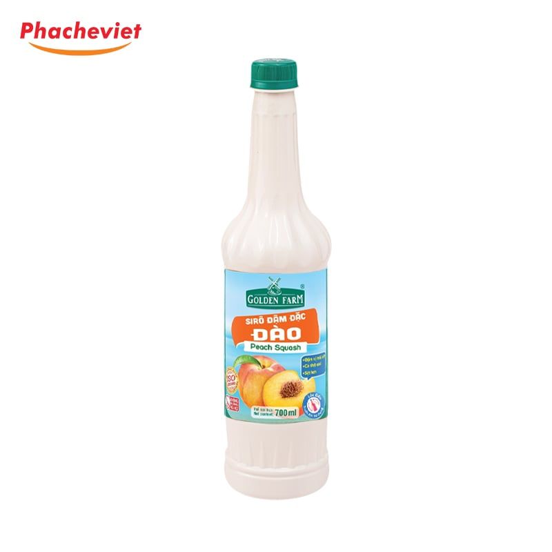 Syrup Goldenfarm Đậm Đặc Đào 700ml