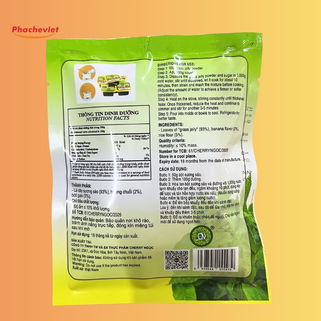 Bột Sương Sáo Đen Cherry Ngọc 50gr
