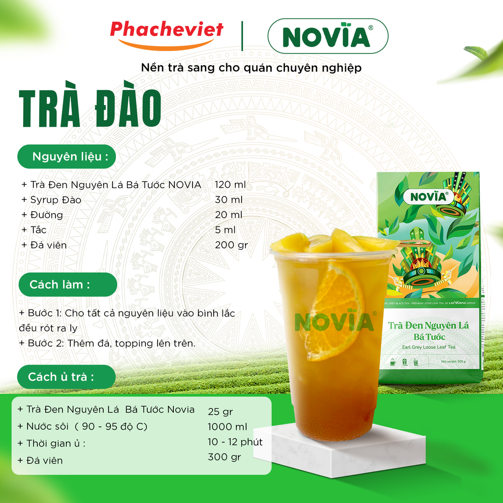 Trà Đen Nguyên Lá Bá Tước Novia 500g