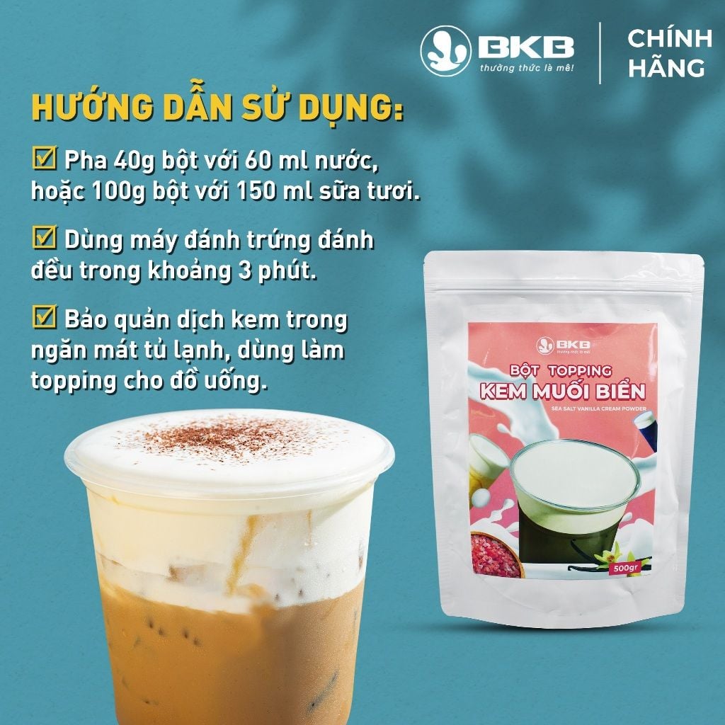 Bột Kem Topping Muối Biển BKB 500gr