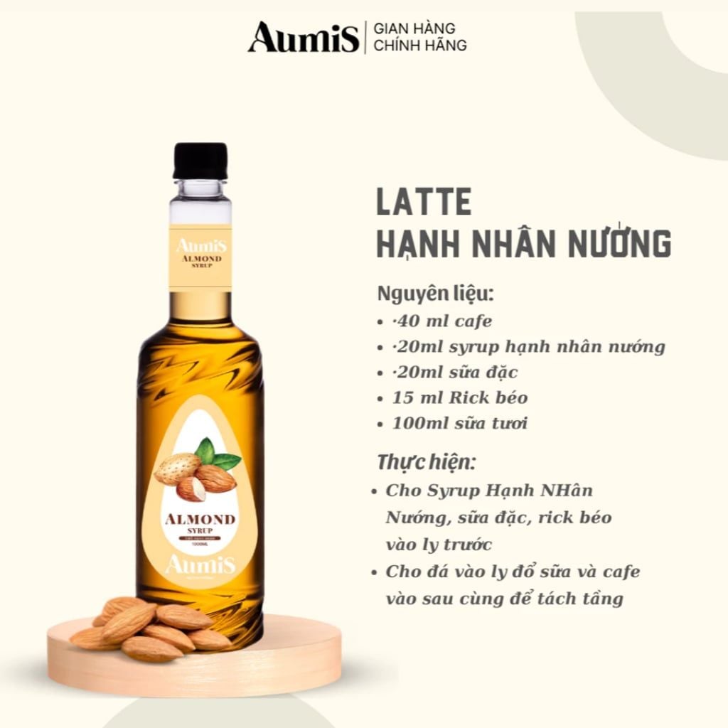 Syrup Aumis Hạnh Nhân 750ml
