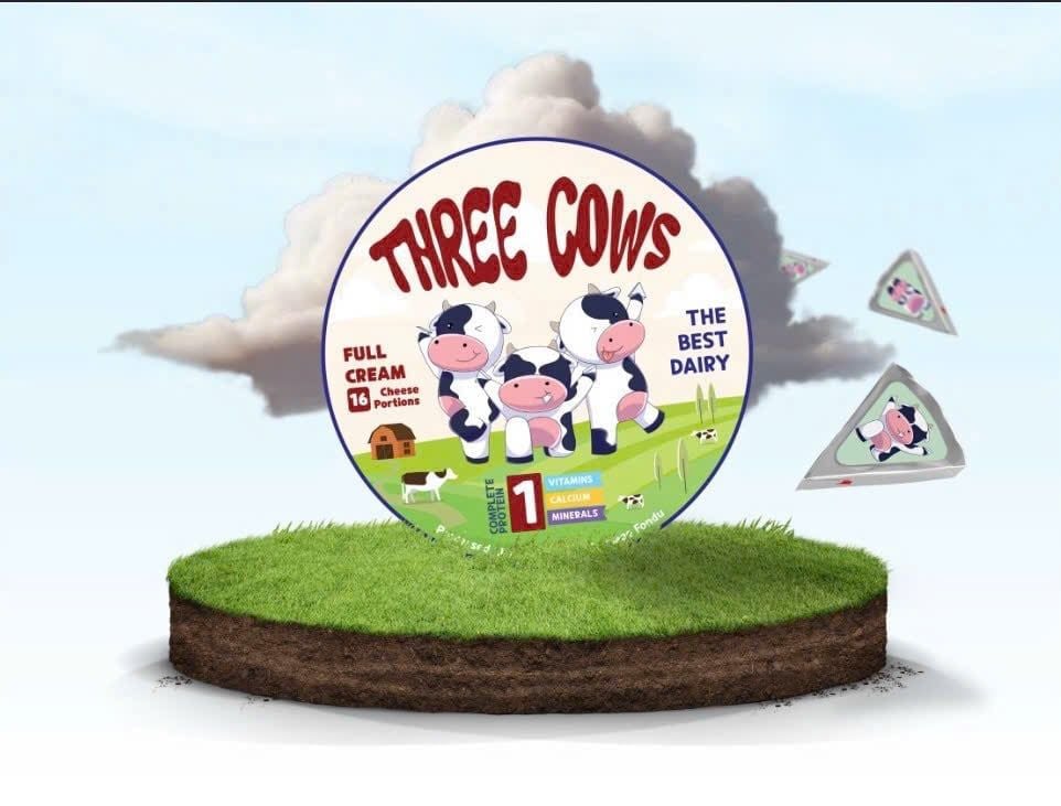 Phô Mai Ai Cập Three Cows 16 Miếng 204g