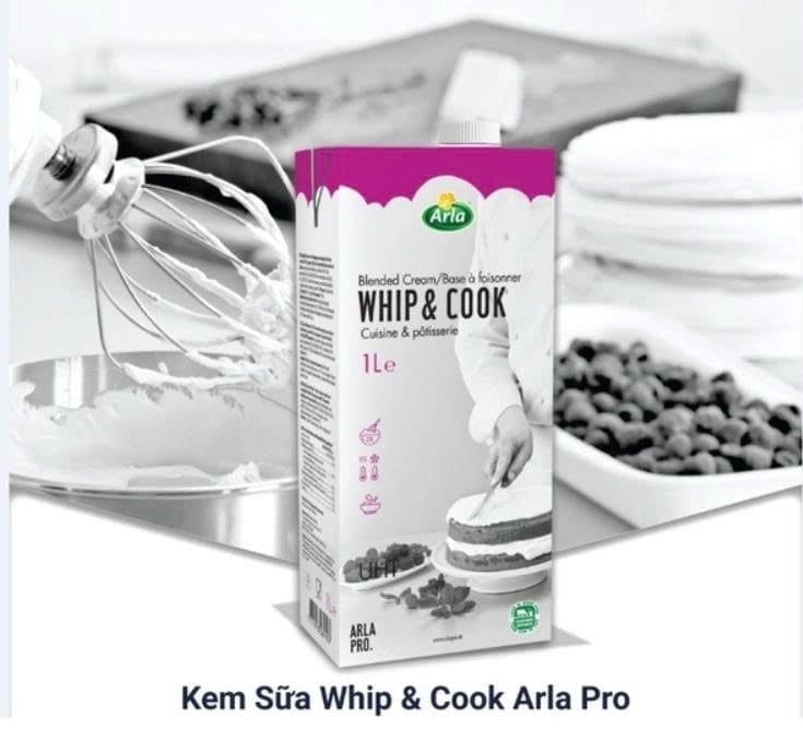 Kem Sữa Whip Cook Arla Pro 30% Béo Hộp 1 Lít