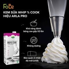 Kem Sữa Whip Cook Arla Pro 30% Béo Hộp 1 Lít